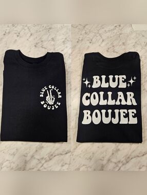 blue collar Boujee shirt cute popular trending retro Short Sleeve Tshirt